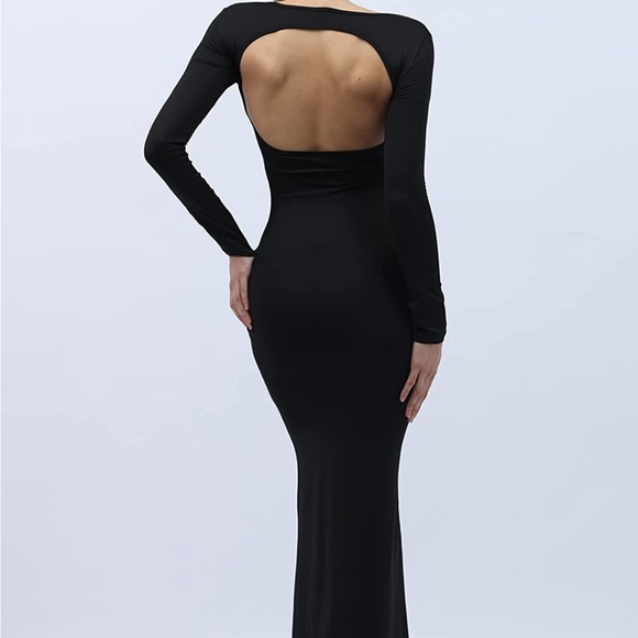 Black Cutout Maxi Dress Size Small - Picture 4 of 12